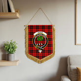 Hogg Tartan Crest Wall Hanging Banner - Wood Pole
